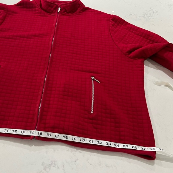 Karen Scott Vibrant Red Bomber Jacket - Picture 6 of 9